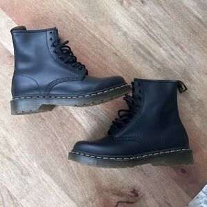 Dr. Martens Black Smooth Leather Boots